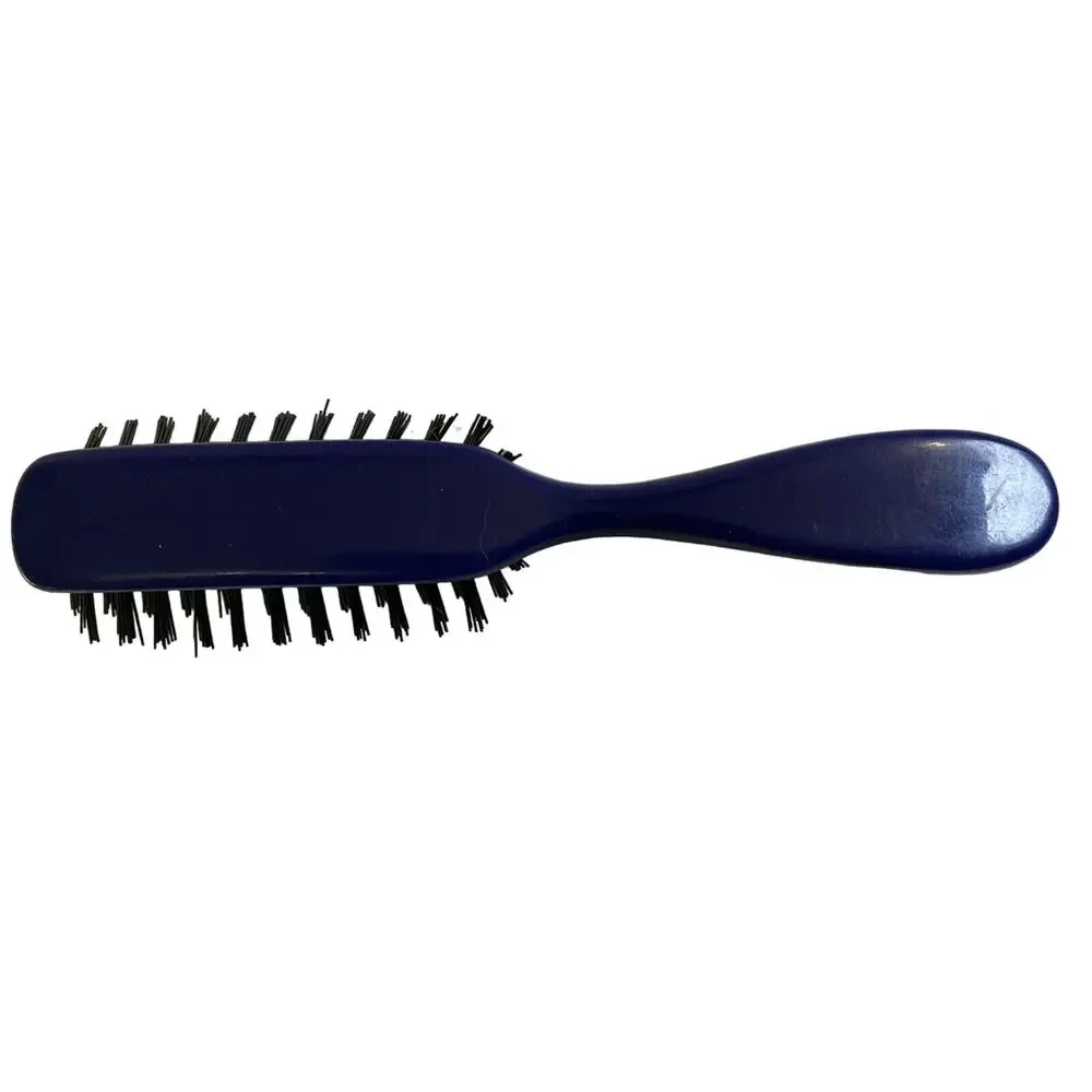 Vintage Hair Brush Lot Of 2 Ball‎ Tip Bristle Made In Taiwan Blue And Gray